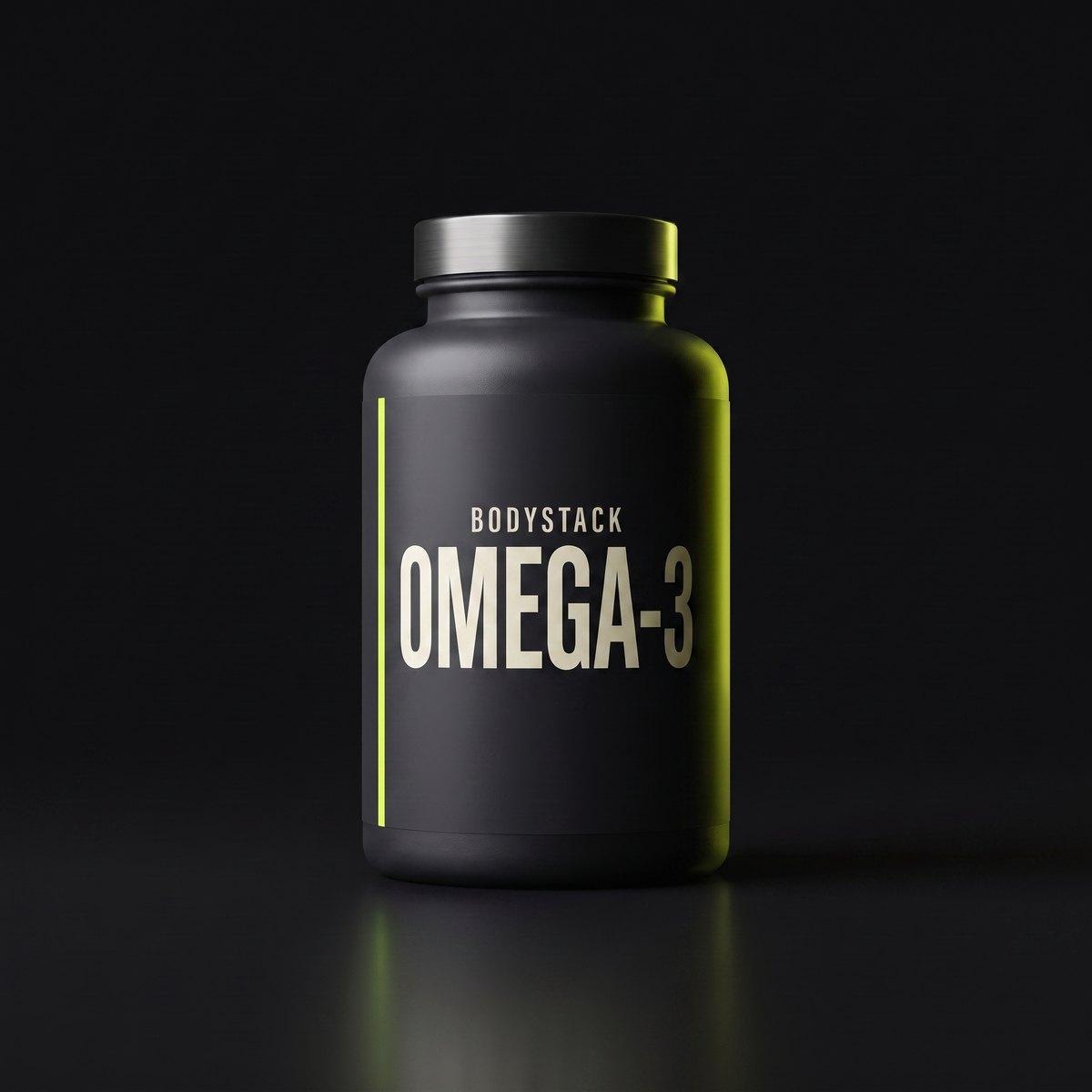 BodyStack Omega-3 bottle, front