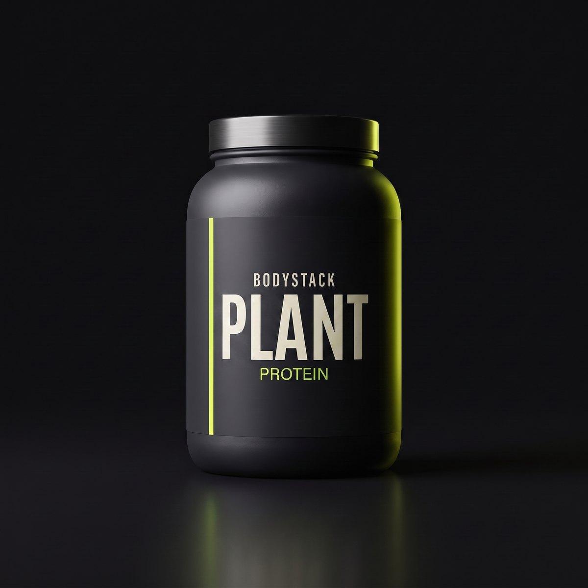 BodyStack Plant Protein tub, front